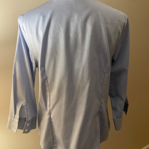 JNY Blue button down blouse - Picture 3 of 6